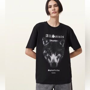 All Saints Dawn Wolf print relaxed T-shirt